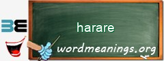 WordMeaning blackboard for harare